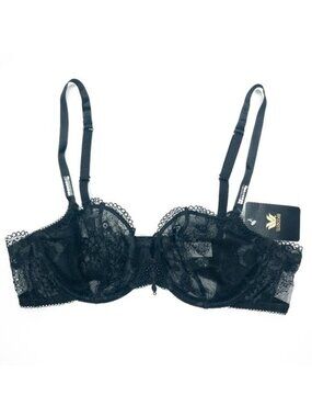 Wacoal Black Lace Bra With Metallic Details